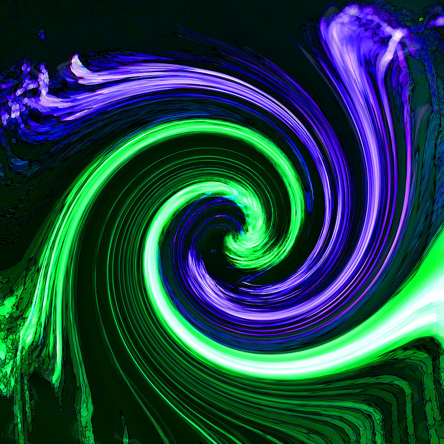 Abstract in Green and Purple Photograph by Art Block Collections