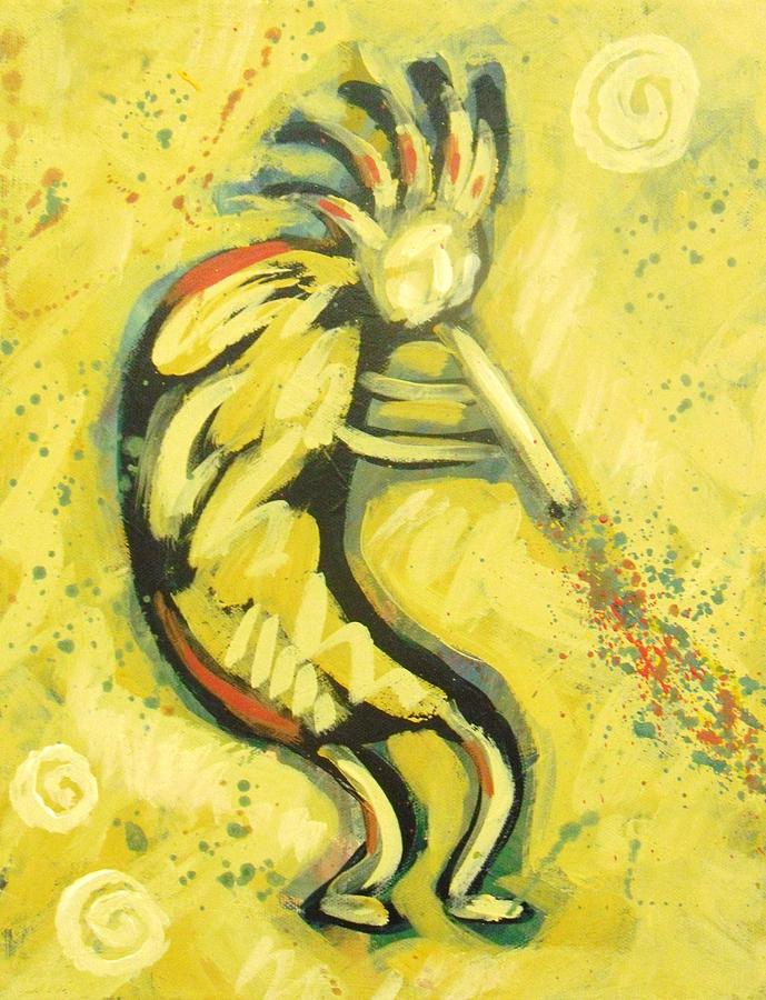 Abstract Kokopelli Painting by Carol Suzanne Niebuhr