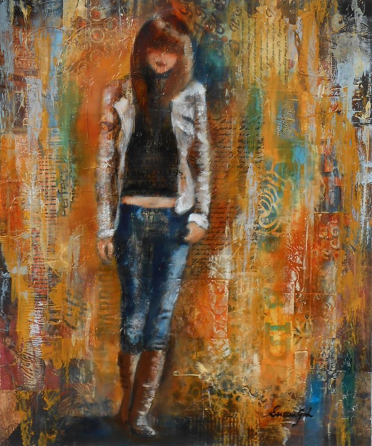 Abstract Lady 2   Painting by Susan Goh