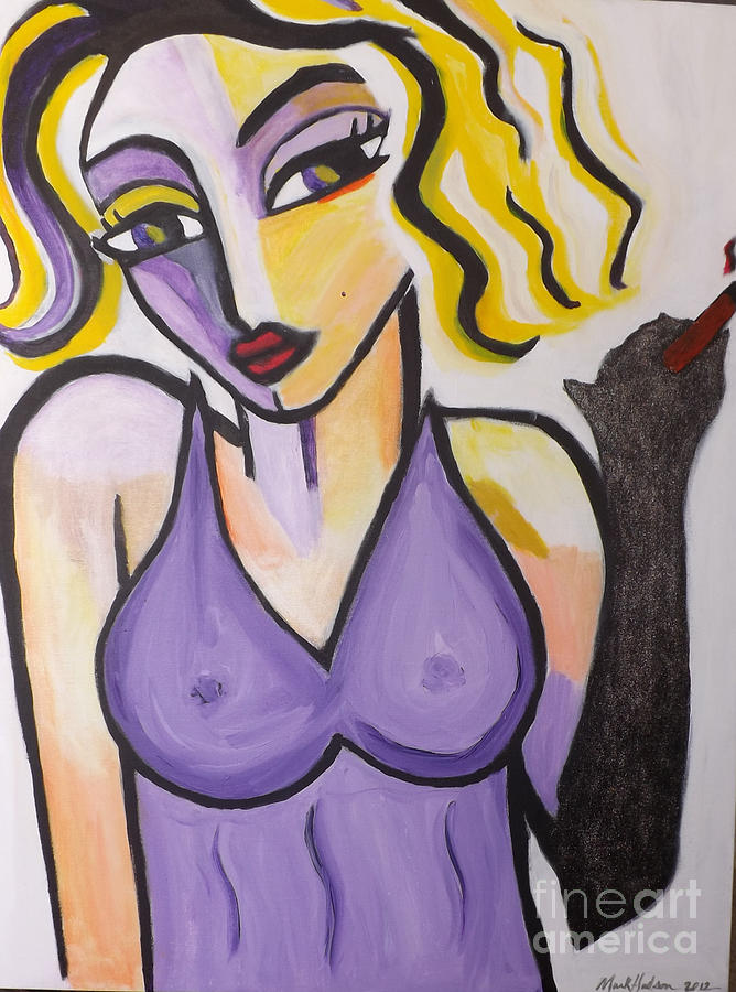 Sassy Lady Painting - Abstract Lady 2 by Marcus Hudson