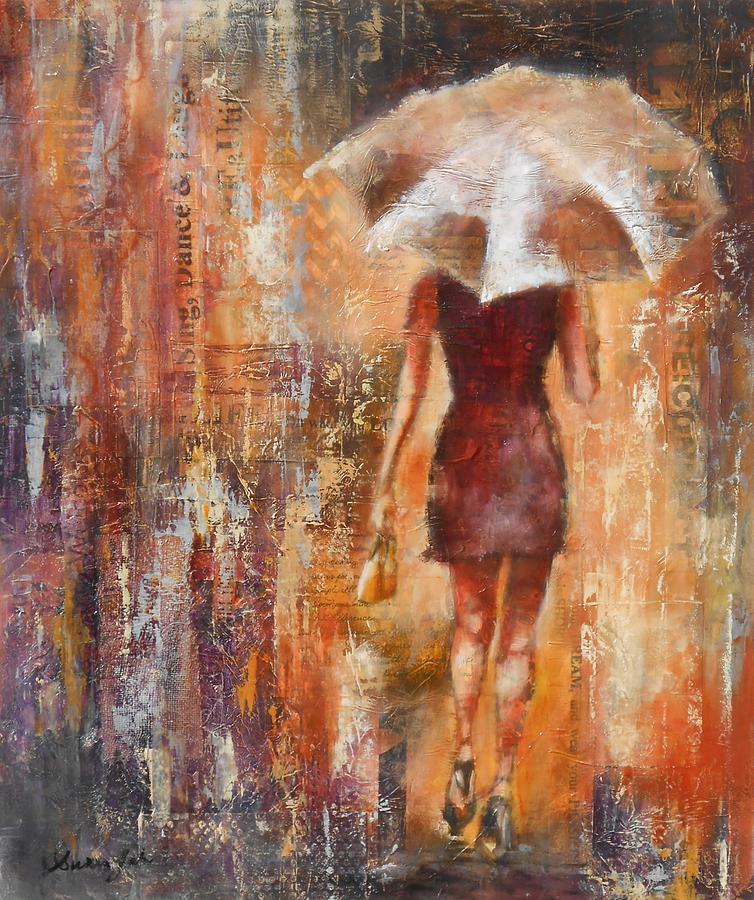 Abstract Lady 3  Painting by Susan Goh