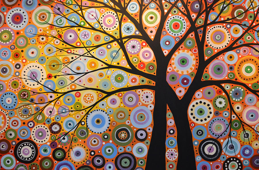 Tree Painting - Abstract Landscape Painting ... Twin Desires by Amy Giacomelli