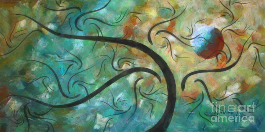 Abstract Landscape Painting Digital Texture Art by Megan Duncanson Painting by Megan Aroon