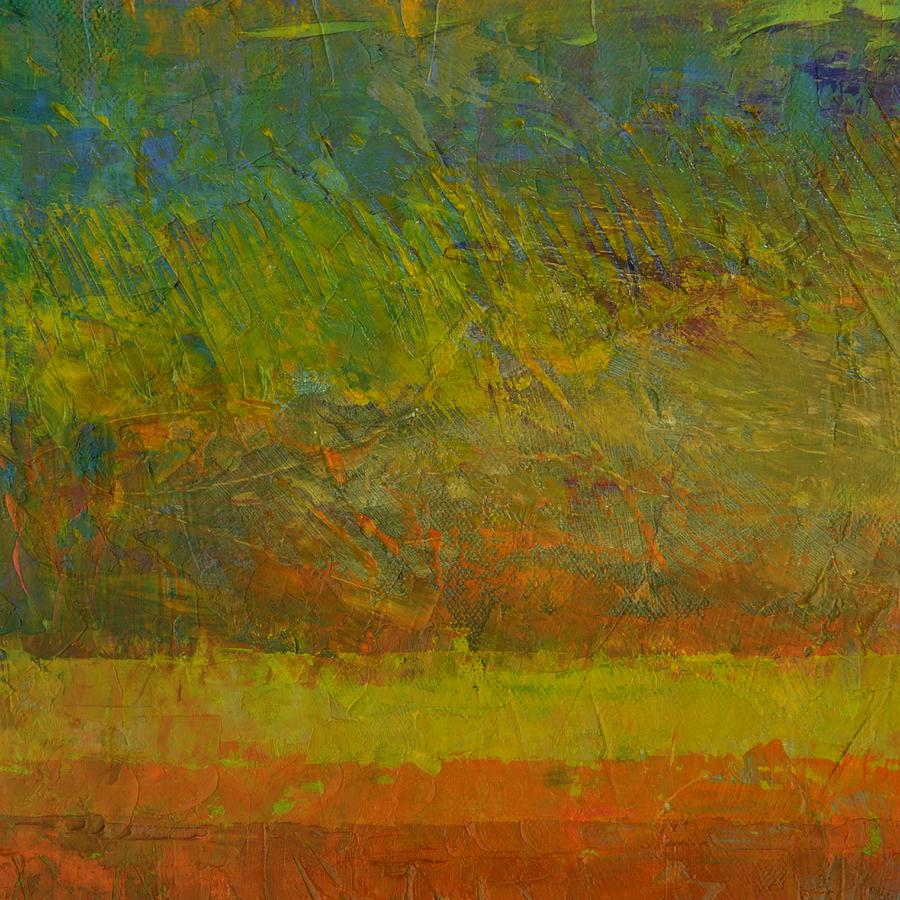 Abstract Landscape Series - Golden Dawn Painting by Michelle Calkins