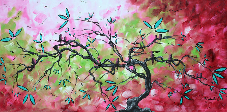 Abstract Painting - Abstract Landscape SWEET SOUNDS OF SPRING by MADART by Megan Aroon