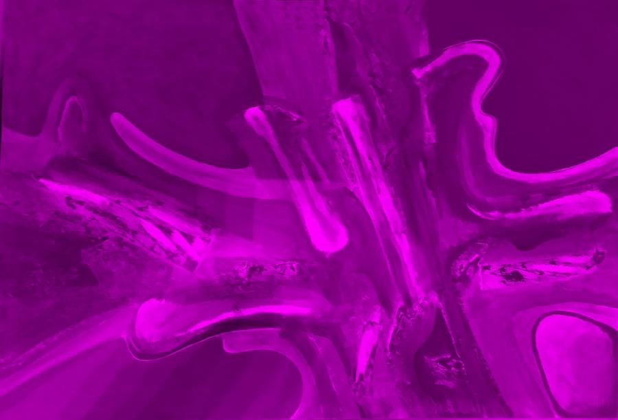 Abstract Light Art Purple Painting by Rob Hans