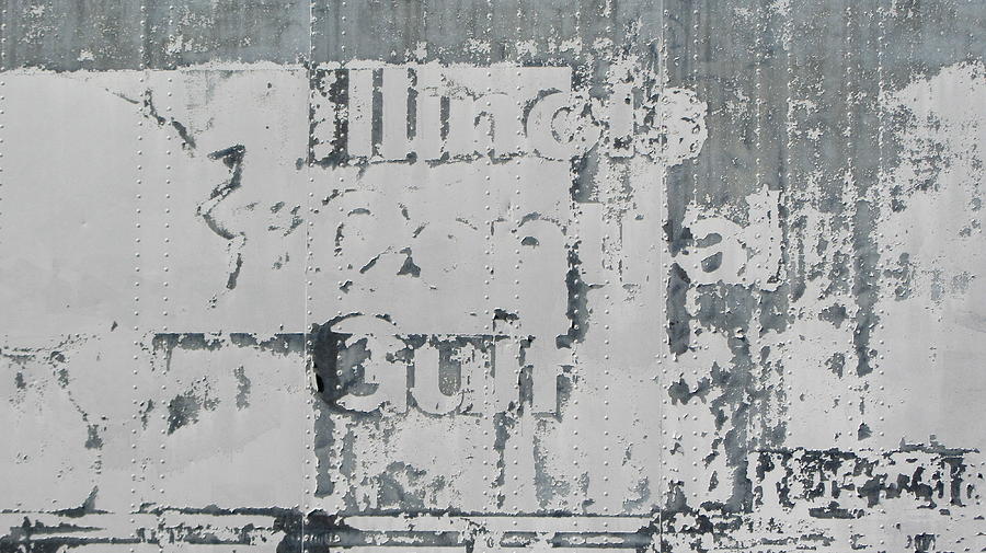 Abstract Metal Faded Text Photograph by Anita Burgermeister