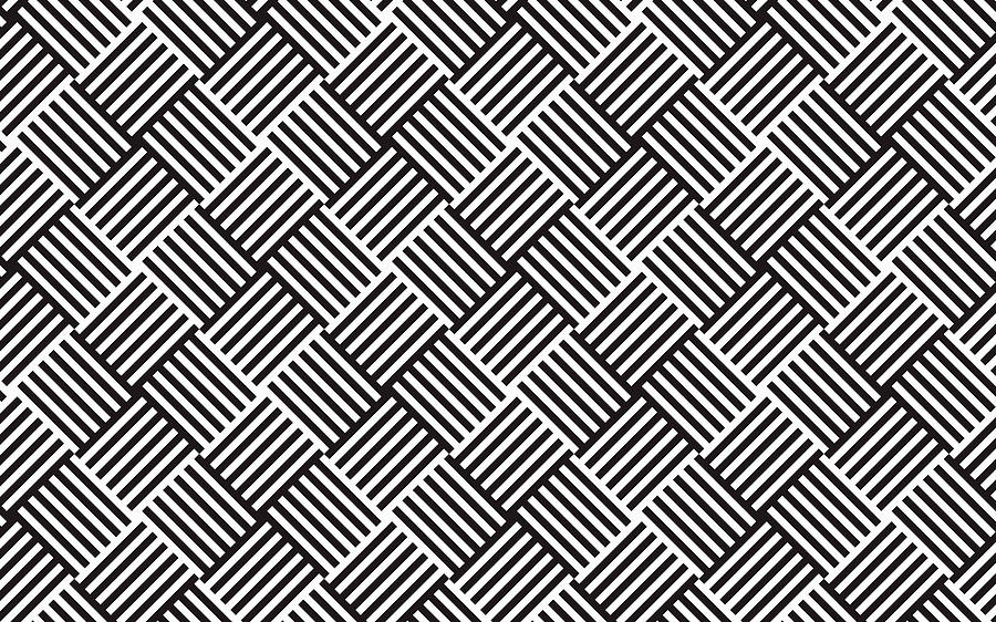 Abstract Monochrome Woven Grid Pattern Photograph by Ikon Images