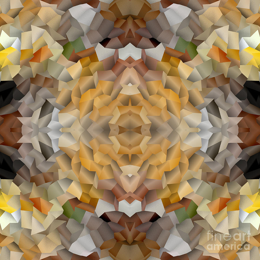 Abstract Mosaic in Earthy Tones Digital Art by Beverly Claire Kaiya