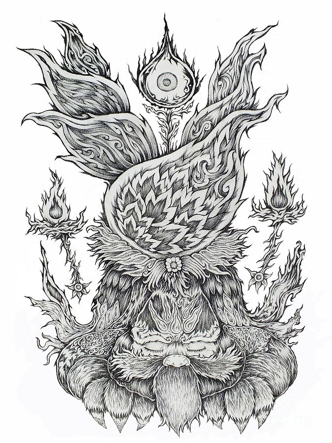 Abstract Mythical creatures Drawing by Eakgaraj Rangram