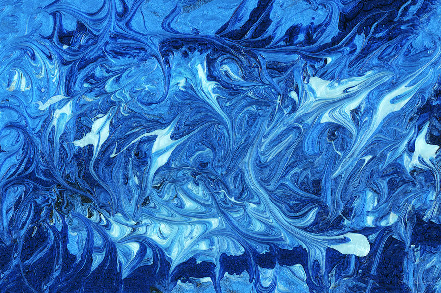 Abstract - Nail Polish - Ocean Deep Painting by Mike Savad