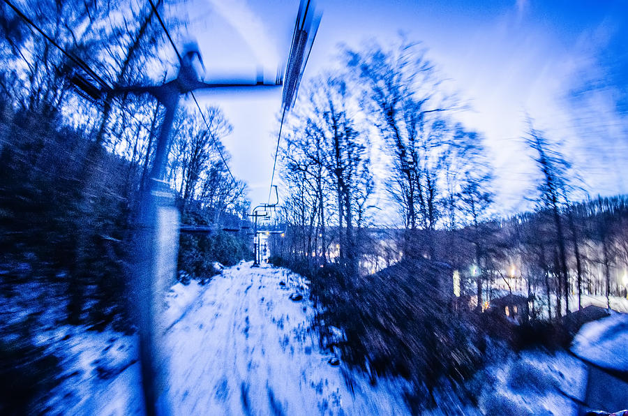 Abstract On A Ski Lift Photograph by Alex Grichenko