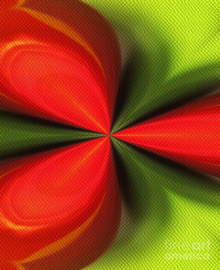 Abstract Orange And Green Digital Art by Smilin Eyes Treasures