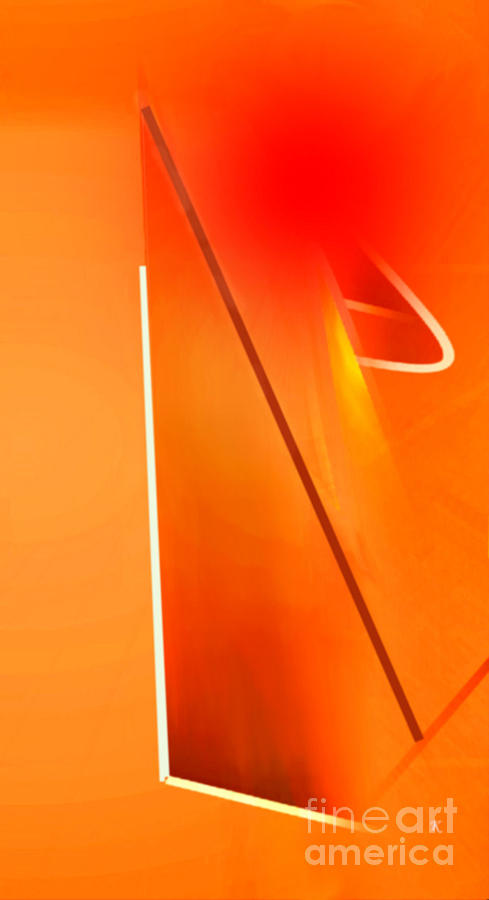 Abstract Orange Digital Art by John Krakora