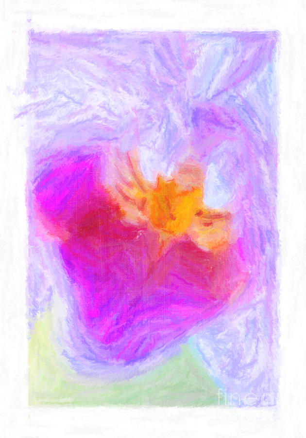 Abstract Orchid Pastel Digital Art by Antony McAulay