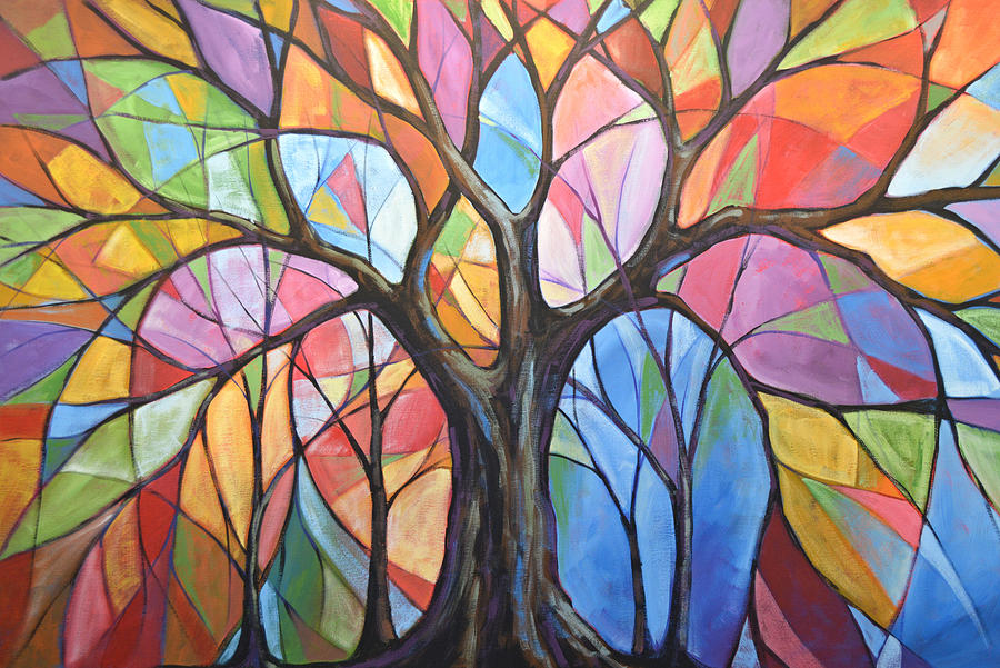 Abstract Original Tree Art Painting ... Colors of the Wind Painting by Amy Giacomelli