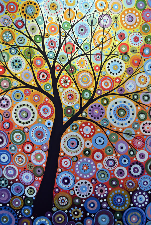 Abstract Original Tree Art Painting ... Sun Arising Painting by Amy Giacomelli