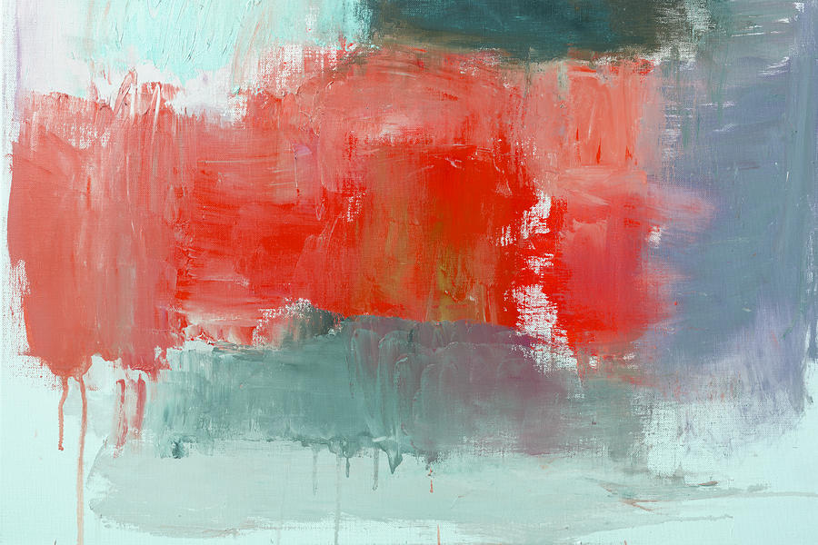 Abstract painted red and green art backgrounds Photograph by Ekely