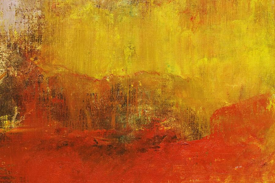 Abstract painted yellow and red art backgrounds. Photograph by Ekely