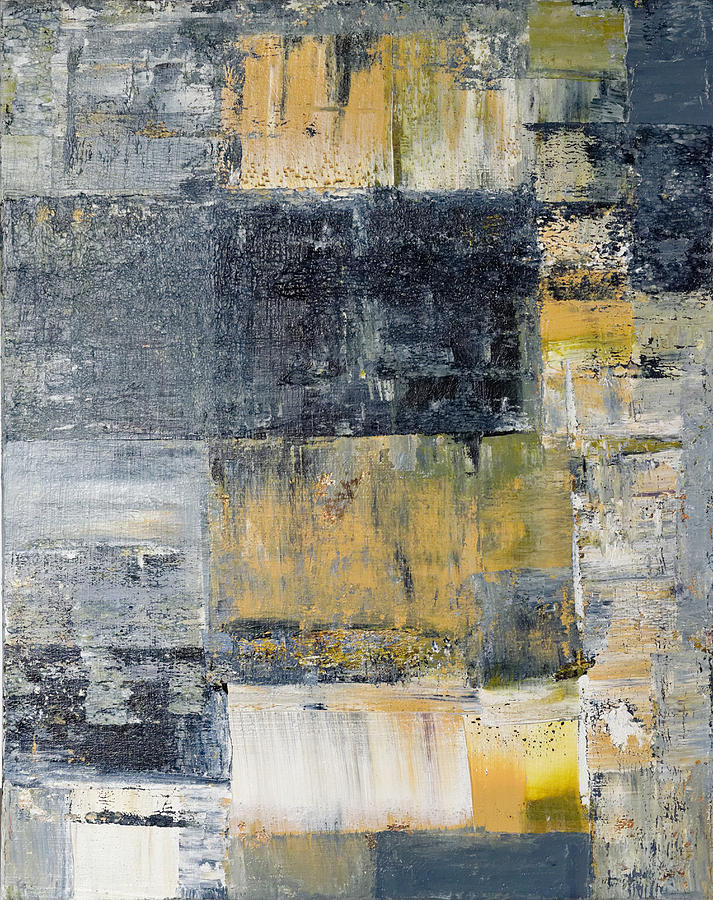 Gray Painting - Abstract Painting No. 4 by Julie Niemela