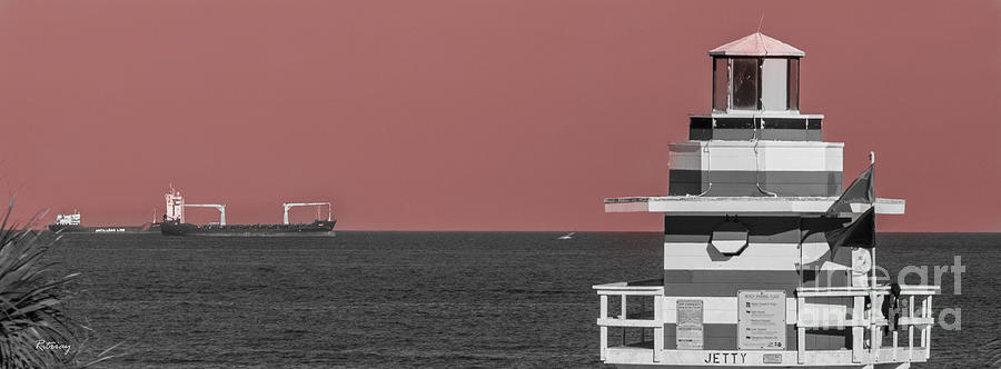 Abstract Panoramic- Deco South Beach Lifeguard Stand Photograph by Rene Triay FineArt Photos