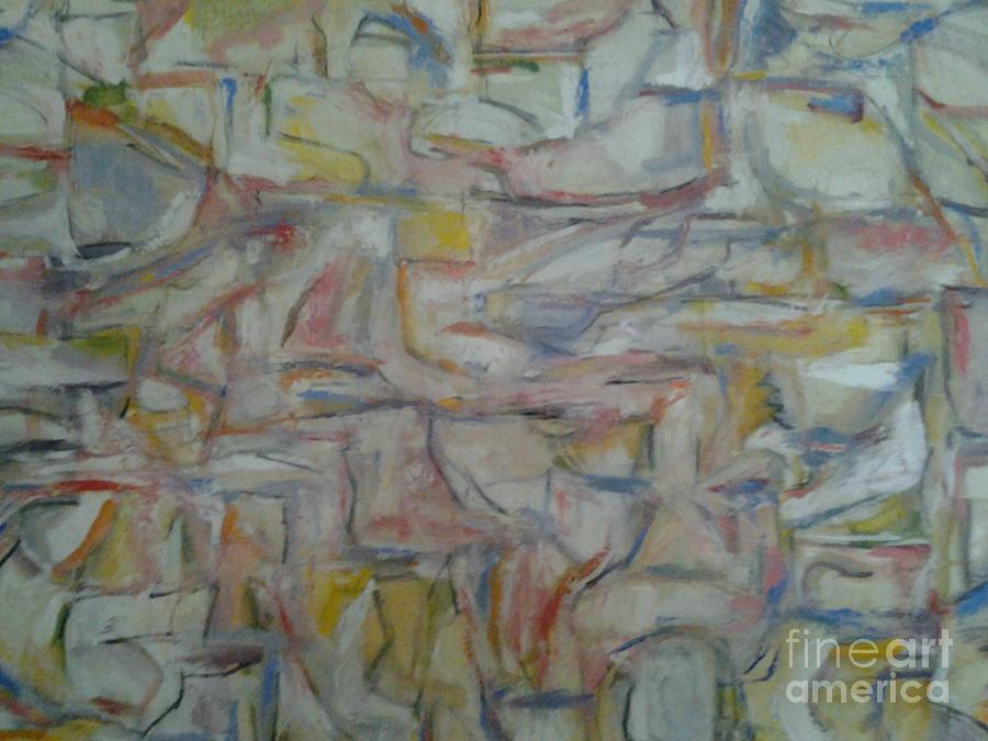 Gold Painting - Abstract Pastels by William H Brazzell