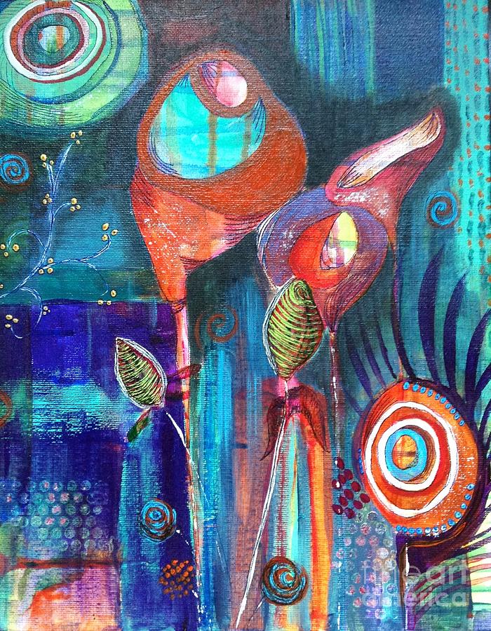 Abstract Pods Painting by Tracy Lynn Davies - Fine Art America