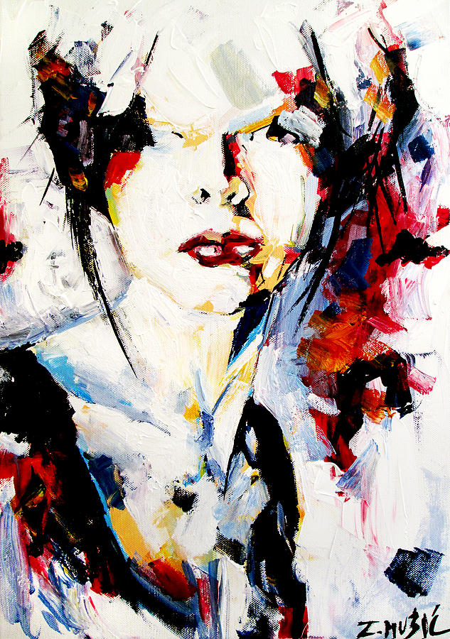 Abstract portrait Painting by Zlatko Music