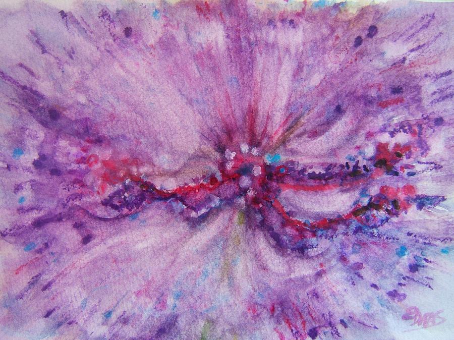 Abstract Painting - Abstract Purple Alum by Elaine Duras