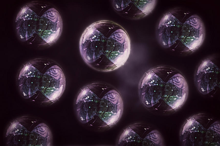 Abstract Purple Bubbles Photograph