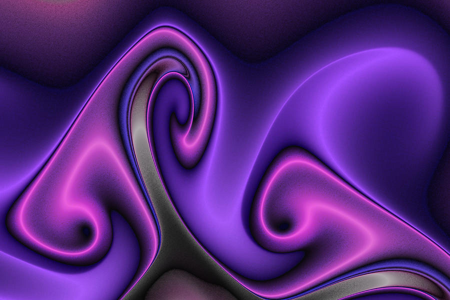 Abstract Purple Fractal Digital Art by Gabiw Art