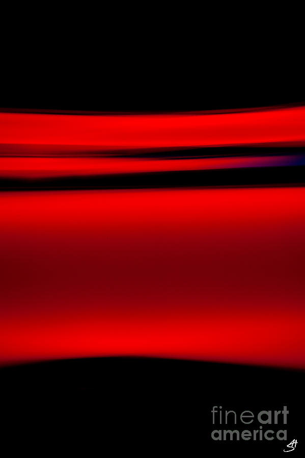 Abstract Photograph - Abstract Red Light Strokes by Shawn Hempel