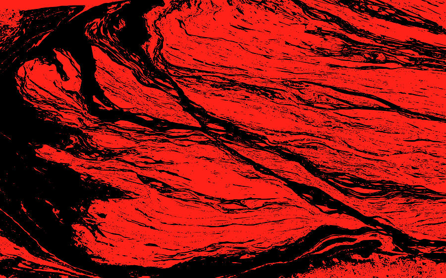 Abstract Red Marbled Pattern Photograph by Ikon Images