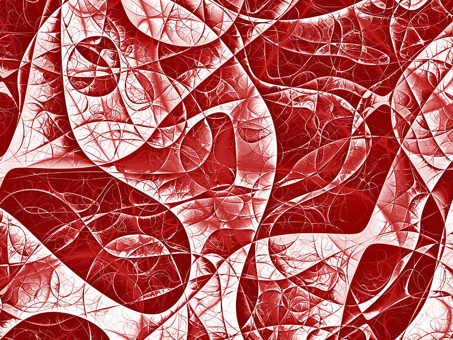 Abstract Red Scream Digital Art by Gabiw Art