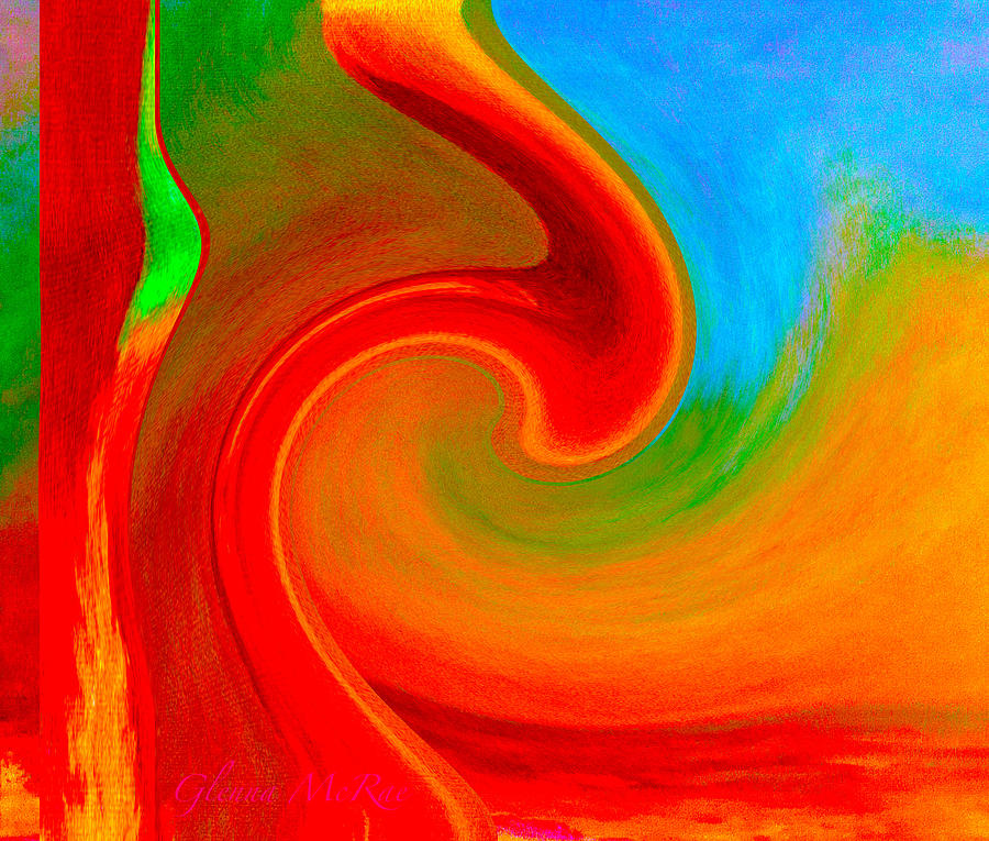 Abstract Painting - Abstract Red Splendor by Glenna McRae