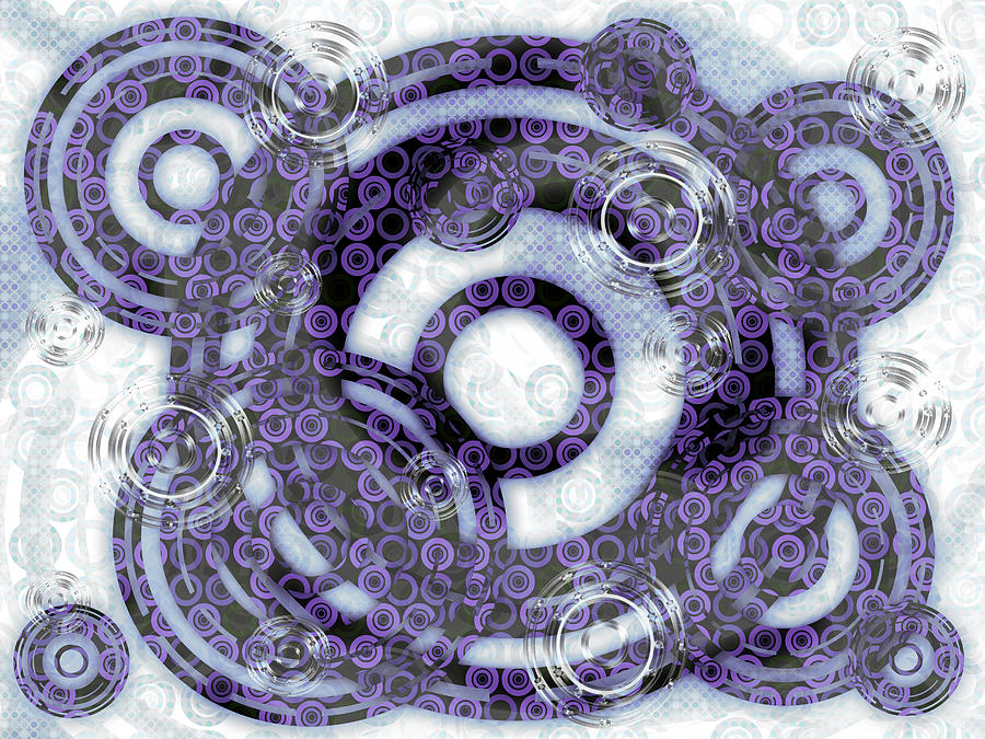 Abstract Rings - Purple Digital Art by Shawna Rowe