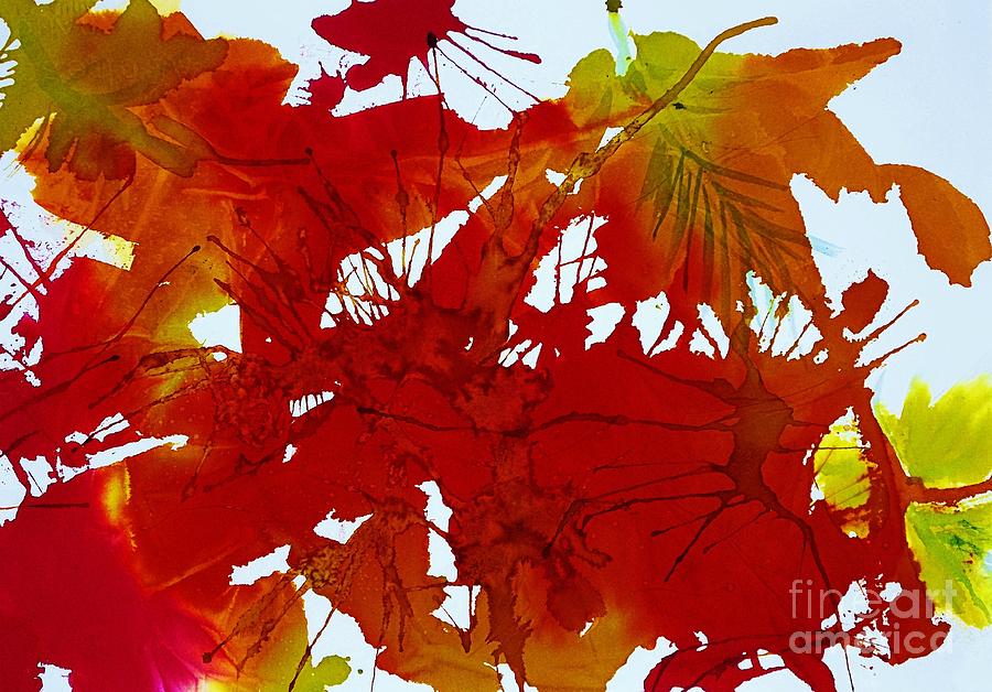 Abstract - Riot of Fall Color - Autumn Painting by Ellen Levinson