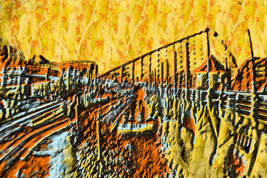 Abstract Roller Coaster Painting by Doc Braham