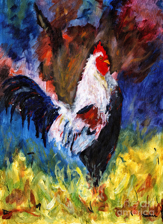 Abstract Rooster Painting by Timothy Hacker