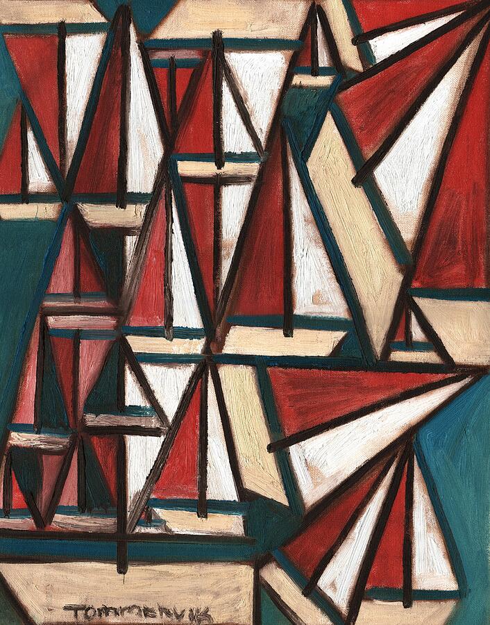 Boating Painting - Tommervik Abstract Sailboats Art print by Tommervik Boating Painting - Tommervik Abstract Sailboats Art print by Tommervik