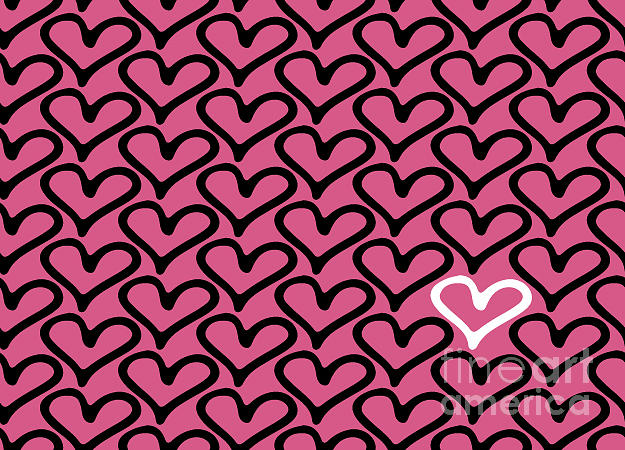 Love Digital Art - Abstract Seamless Heart Pattern by Ann Volosevich Love Digital Art - Abstract Seamless Heart Pattern by Ann Volosevich
