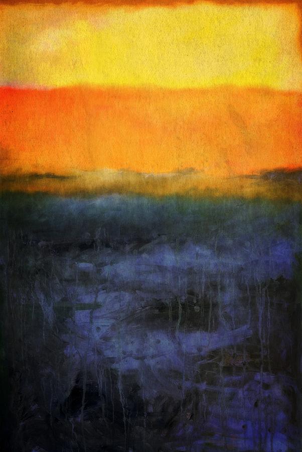 Sunset Painting - Abstract Shoreline 4.0 by Michelle Calkins
