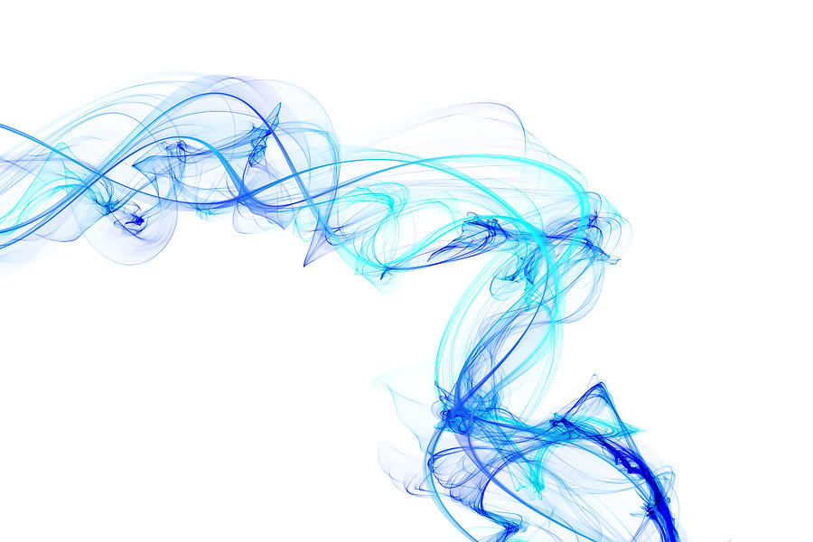 Abstract Smoke Waves Digital Art by Aleksey Odintsov