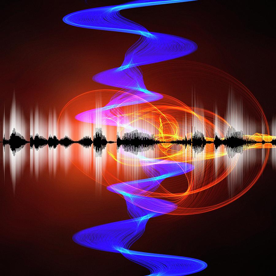 abstract background soundwaves