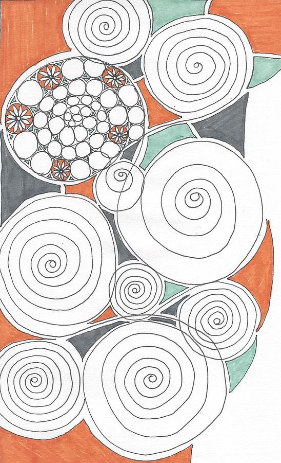 Abstract Spirals Drawing by Ali Rush Fine Art America