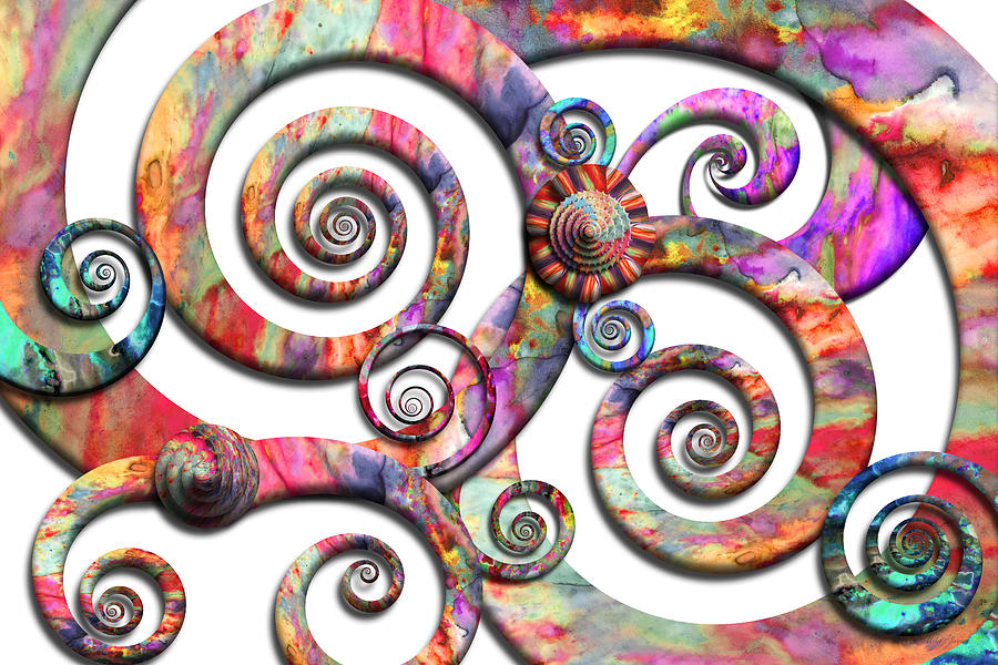 Abstract - Spirals - Wonderland Digital Art by Mike Savad