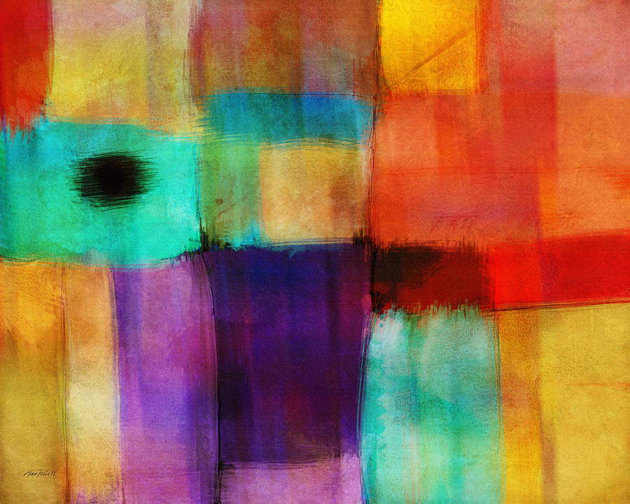 Abstract Study Three by Ann Powell Mixed Media by Ann Powell