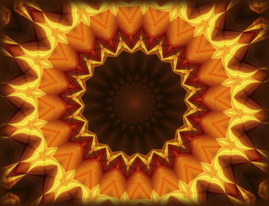 Abstract Sun Digital Art by Modern Art Prints