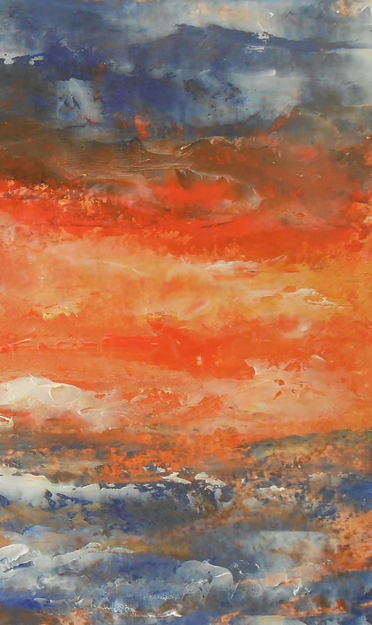Abstract Sunset 3 Painting by Jane See