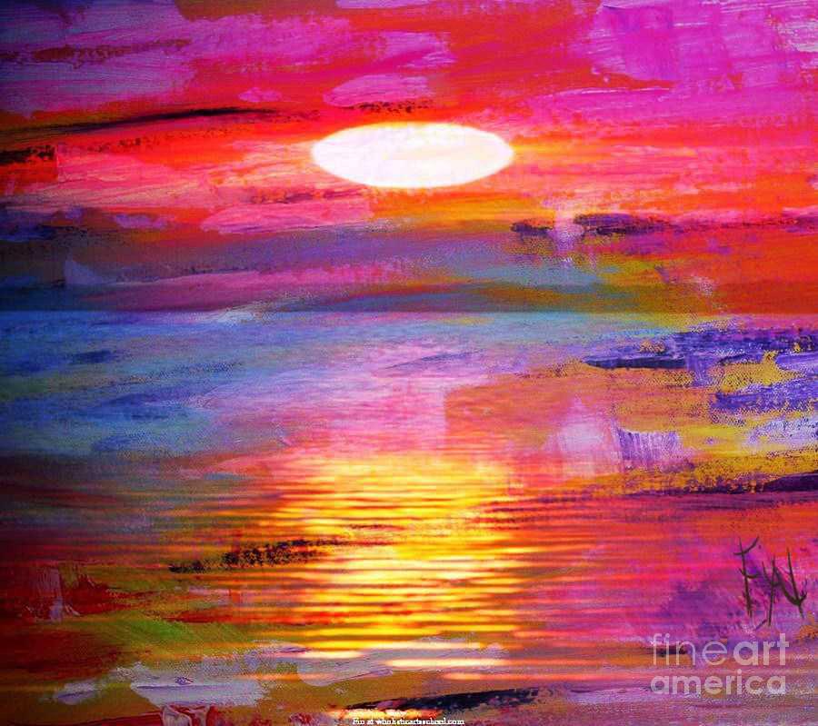 Abstract Sunset Painting by PainterArtist FIN